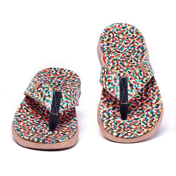 UIN Women's Flip Flops Beach Summer Casual Slippers Non Slip (FLOATING MAJORCA) - Picture 6 of 9